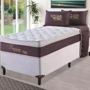 CAMA BOX CONJUGADA CAZA NOBRE TUCSON SOLTEIRÃO 88X188X59