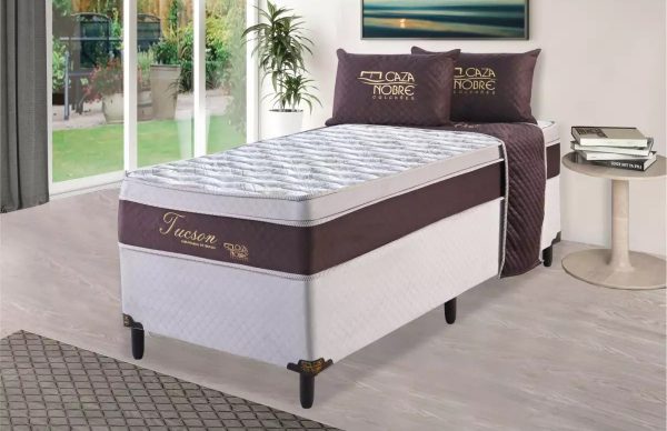 CAMA BOX CONJUGADA CAZA NOBRE TUCSON SOLTEIRÃO 88X188X59