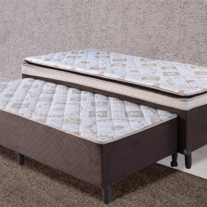 CAMA BOX SOLTEIRÃO CONJUGADA COM AUXLIAR CAZA NOBRE MONTREAL PREMIUM 88X52