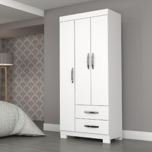 Guarda Roupa Josan 3 Portas Light Plus Branco