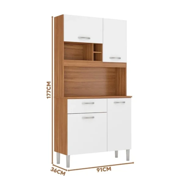 Armário de Cozinha Malta Amêndola/Branco - Imagem 3