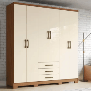 ROUPEIRO HENN 06 PORTAS NATURE/OFF WHITE