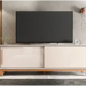 BANCADA CAEMMUN 1.80M MONDRIAN OFF WHITE MR/FREIJÓ