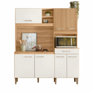 ARMARIO YARA FREIJÓ/OFF WHITE/RIPADO/FREIJÓ